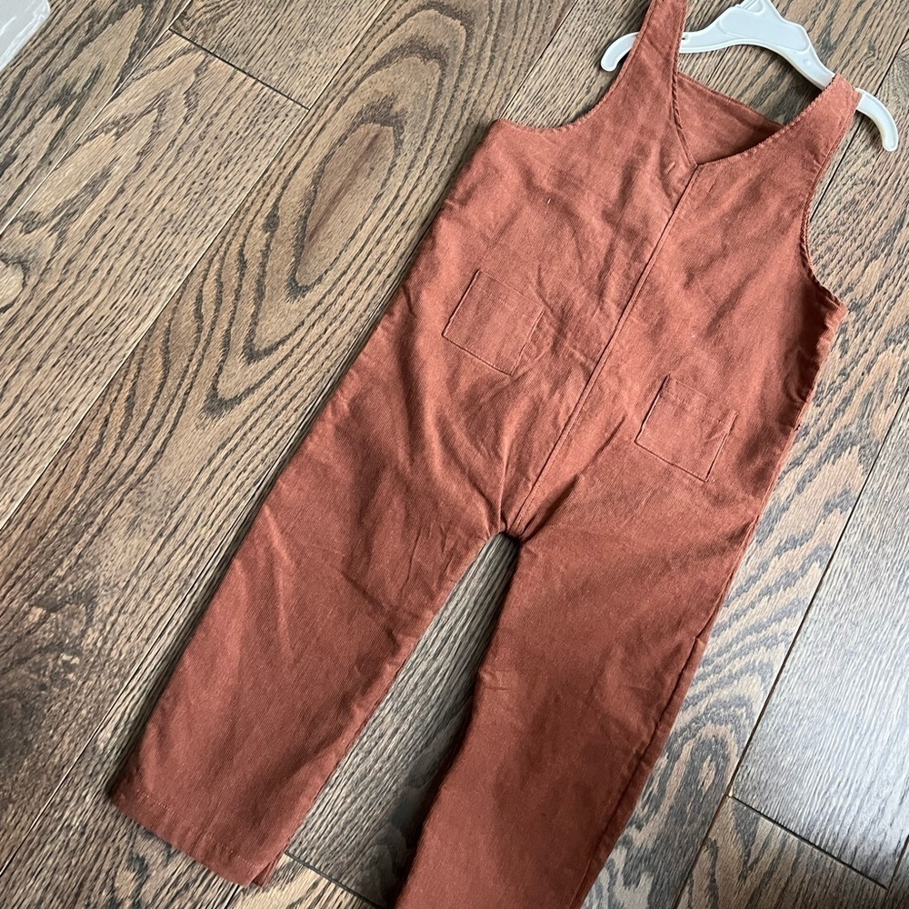 Angel dear 18-24 months baby corduroy brown overall pants - Picture 2 of 3